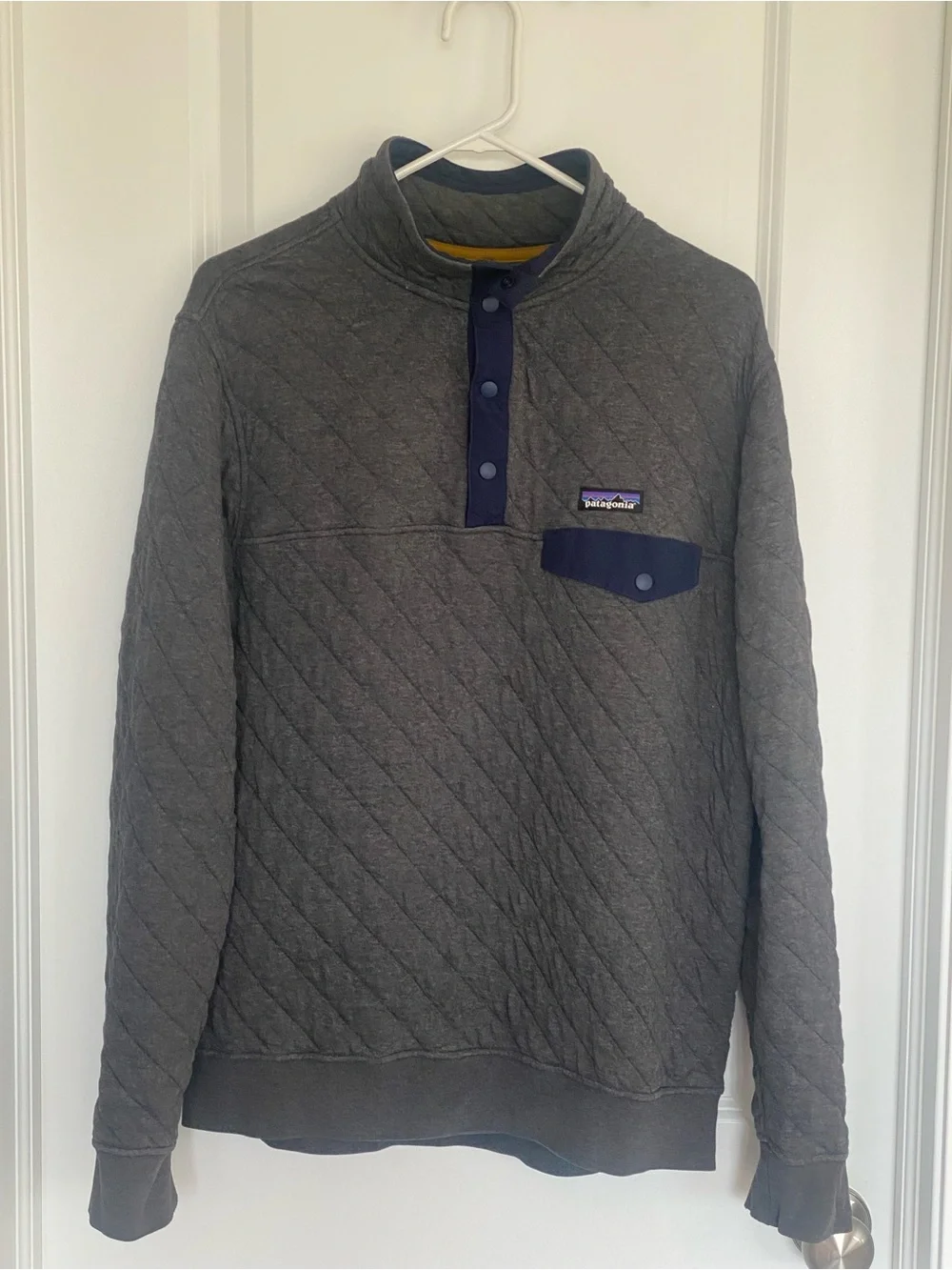 Men's Organic Cotton Quilt Snap-T® Pullover Medium Forge Grey